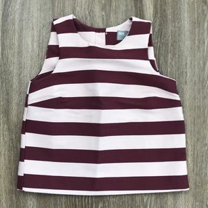 Pink & Maroon Shell Top